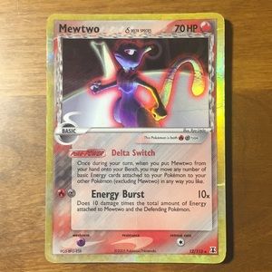 RARE HOLO Mewtwo EX Delta Species Pokemon Card